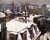 Rooftops Under Snow by Gustave Caillebotte
